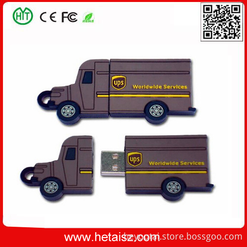 Truck Shaped Custom USB Flash Drive/Rubber USB Flash Drive